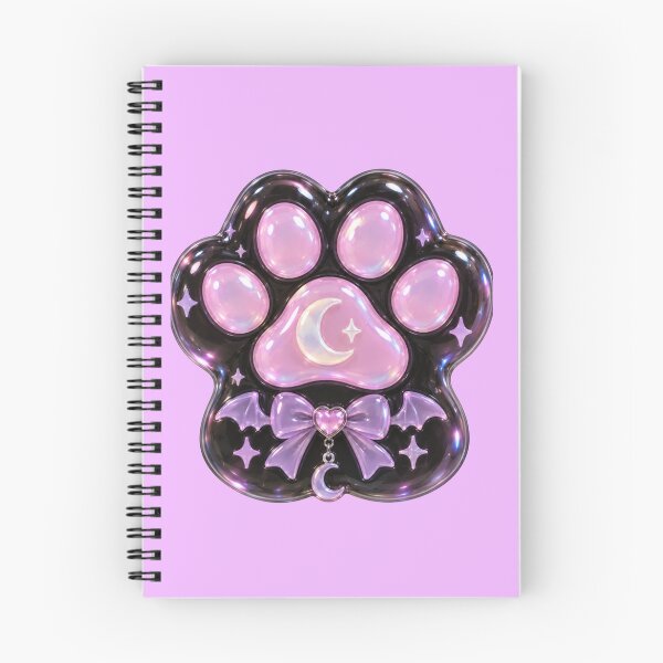 Item preview, Pink Gothic Cat Paw Moon Bow designed and sold by Artistprinter.