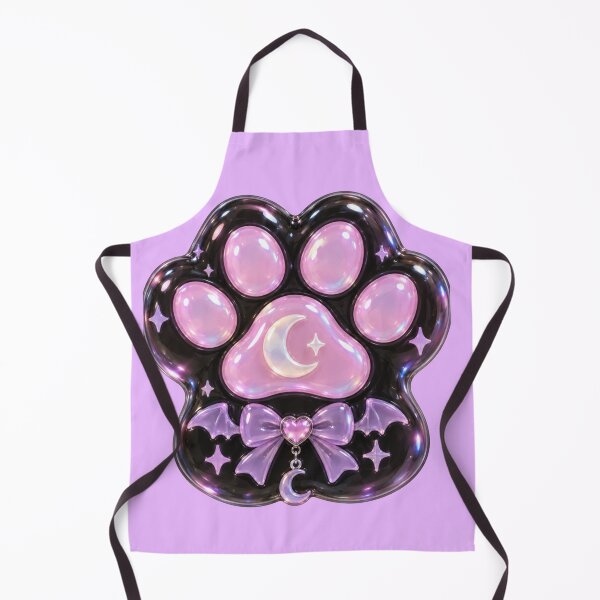 Artikelvorschau, Rosa gotische Katzenpfoten-Mondschleife entworfen und verkauft von Artistprinter.