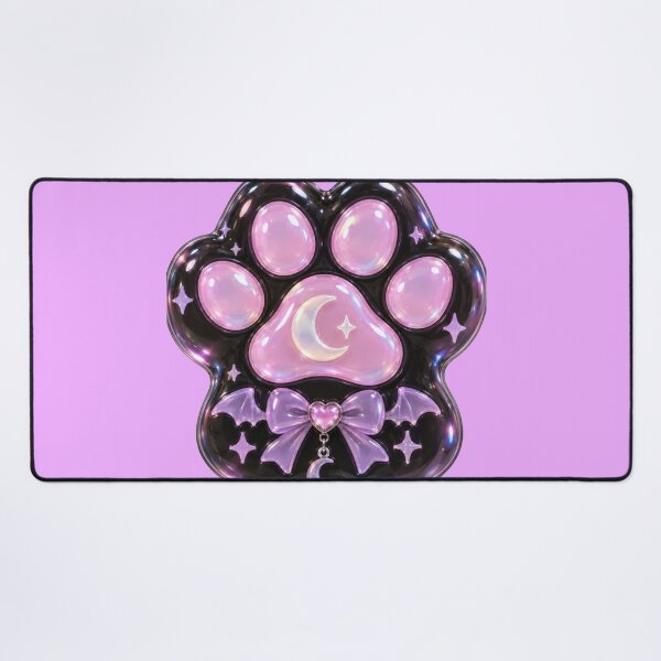 Item preview, Pink Gothic Cat Paw Moon Bow designed and sold by Artistprinter.
