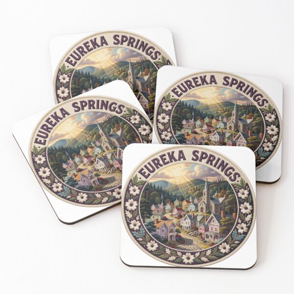 Item preview, Eureka Springs Arkansas USA Ozark Victorian Town Embroidered Patch Sticker designed and sold by Imaginarium of Chaos falcon88 .