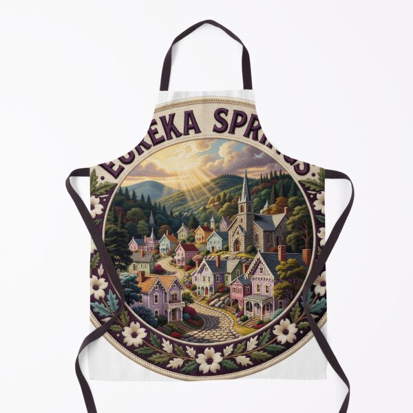 Item preview, Eureka Springs Arkansas USA Ozark Victorian Town Embroidered Patch Sticker designed and sold by Imaginarium of Chaos falcon88 .