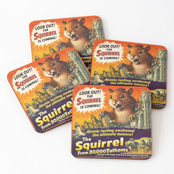 Item preview, The Squirrel from 20,000 Fathoms Retro Movie Parody designed and sold by MissTerryWoman.
