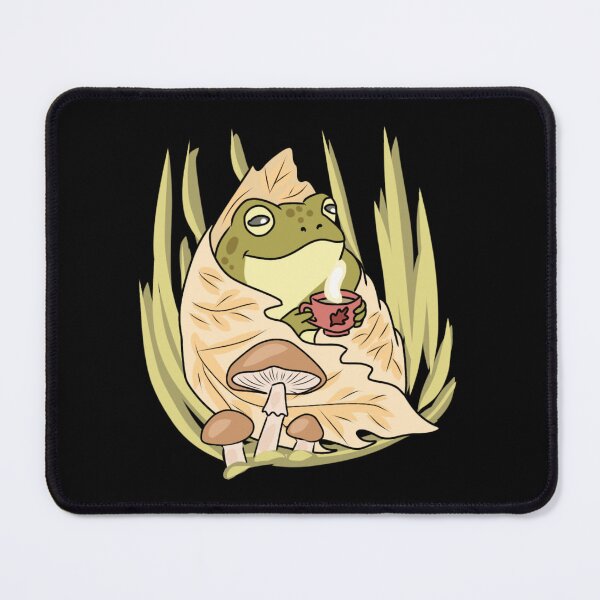 Item preview, Frog Coffee Cozy Autumn Leaf Blanket Cottagecore Mushroom Cute designed and sold by LeshanArt.