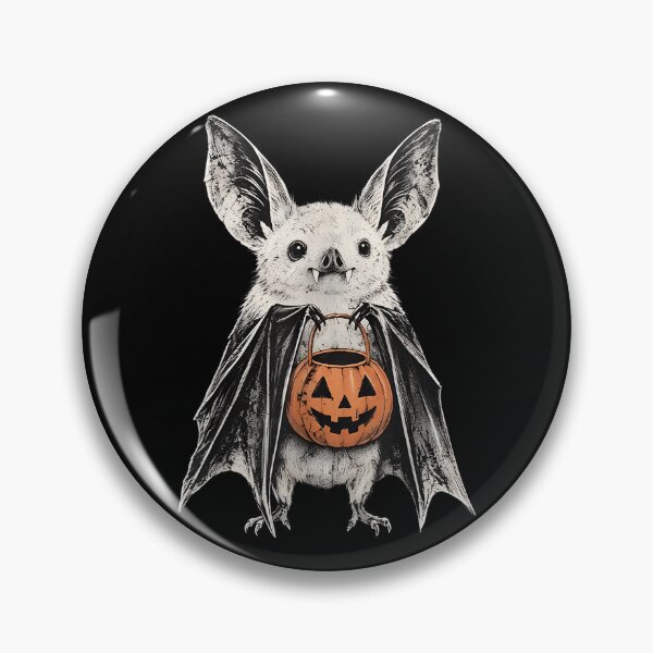 Item preview, Retro Halloween Bat Spooky Season Bat Jack O Lantern  designed and sold by Taniyah Gomes.