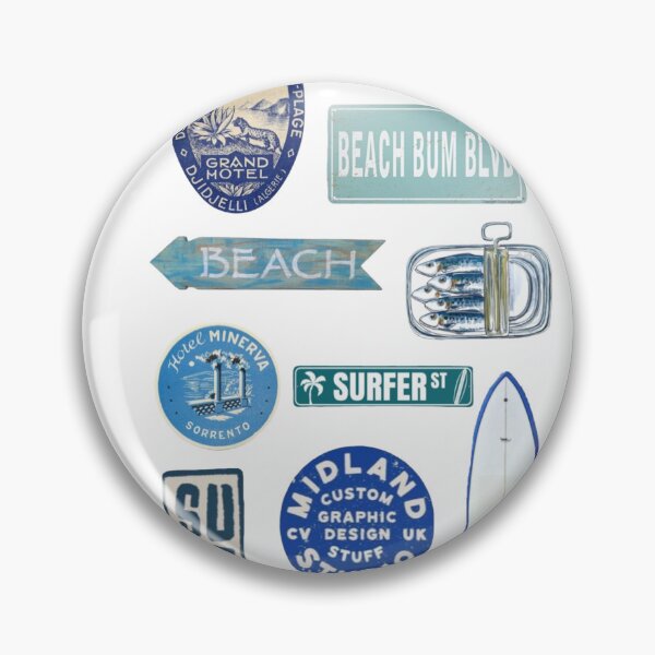 Item preview, Surfer Summer Beach Sticker Pack designed and sold by bellasaint.