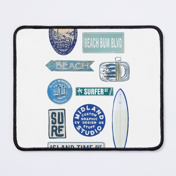 Item preview, Surfer Summer Beach Sticker Pack designed and sold by bellasaint.