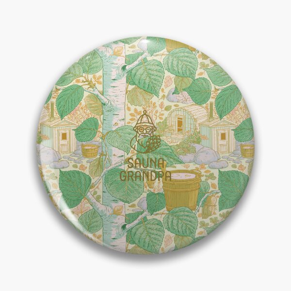 Item preview, Sauna Grandpa – Sauna Birch Pattern Wellness Art designed and sold by WABISABIMOMENTS.