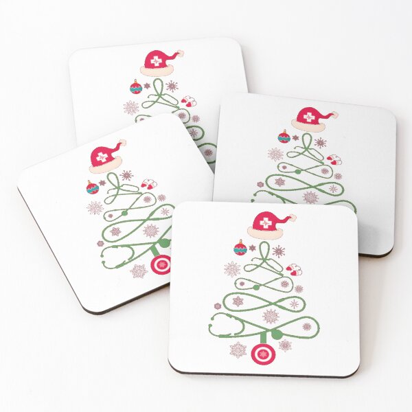 Item preview, Stethoscope Christmas Tree Nurse Holiday Scrub Top Xmas Fun designed and sold by ghanagjkiyf.