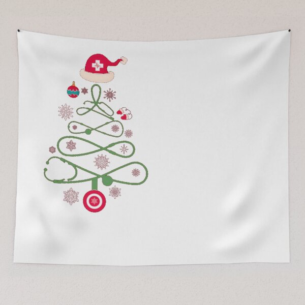 Item preview, Stethoscope Christmas Tree Nurse Holiday Scrub Top Xmas Fun designed and sold by ghanagjkiyf.