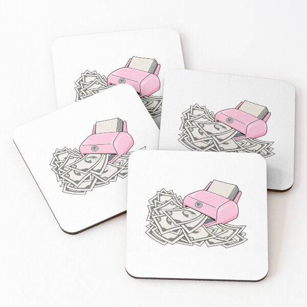 Item preview, Baby Pink Money Printer – Cute Cash Aesthetic Sticker designed and sold by olwethubusiness.