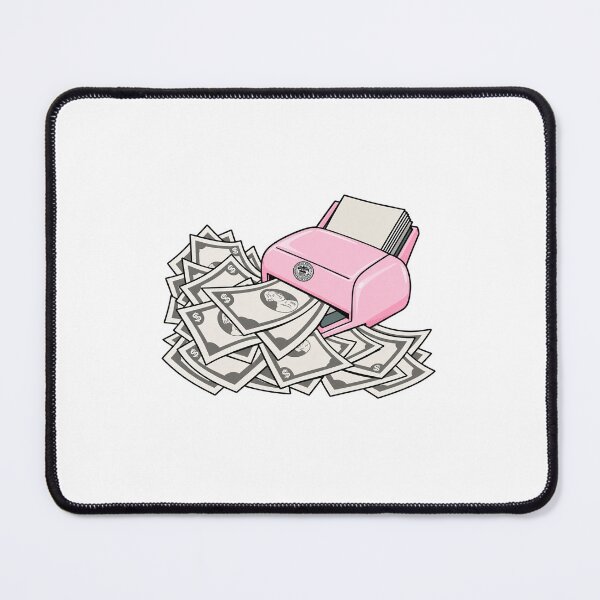 Item preview, Baby Pink Money Printer – Cute Cash Aesthetic Sticker designed and sold by olwethubusiness.