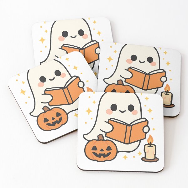 Item preview, Ghost reads book by candlelight Halloween designed and sold by niedi18.