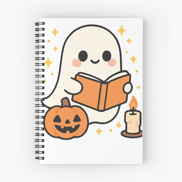 Item preview, Ghost reads book by candlelight Halloween designed and sold by niedi18.