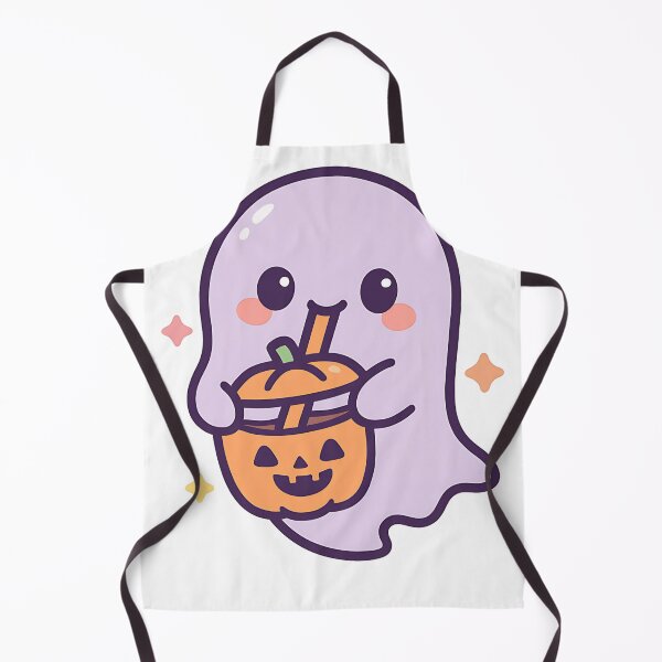 Item preview, Purple ghost with pumpkin bubble tea Halloween designed and sold by niedi18.