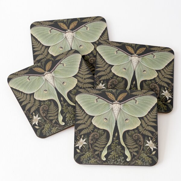 Item preview, Vintage Luna Moth Botanical Illustration designed and sold by Elżbieta  Kaps.