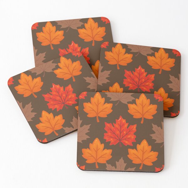 Item preview, Autumn Maple Leaves Chestnut Brown Seamless Pattern Art designed and sold by ​Jyoti Digital Artist.