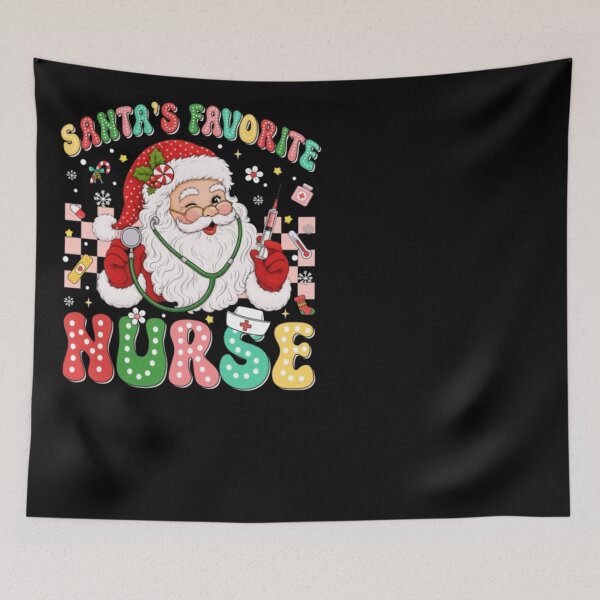 Item preview, Santa's Favorite Nurse Retro Christmas Medical Holiday designed and sold by ghanagjkiyf.