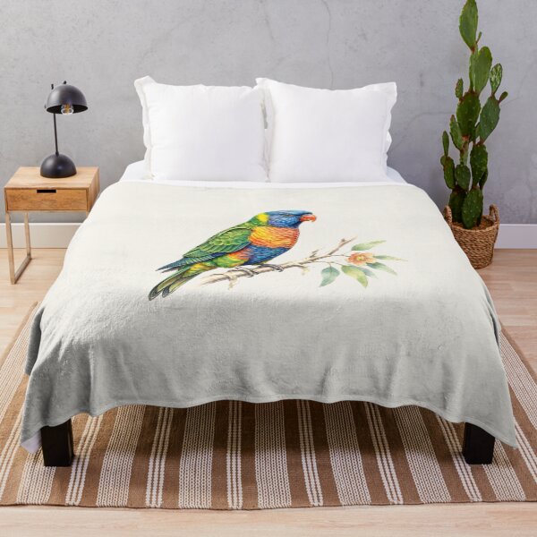 Item preview, Rainbow Lorikeet Parrot Watercolor Australian Bird Art designed and sold by VibeShift Studio.