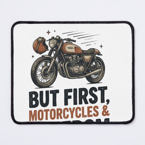 Item preview, But First Motorcycles and Freedom Vintage Retro Biker Quote designed and sold by azkhanstore97.