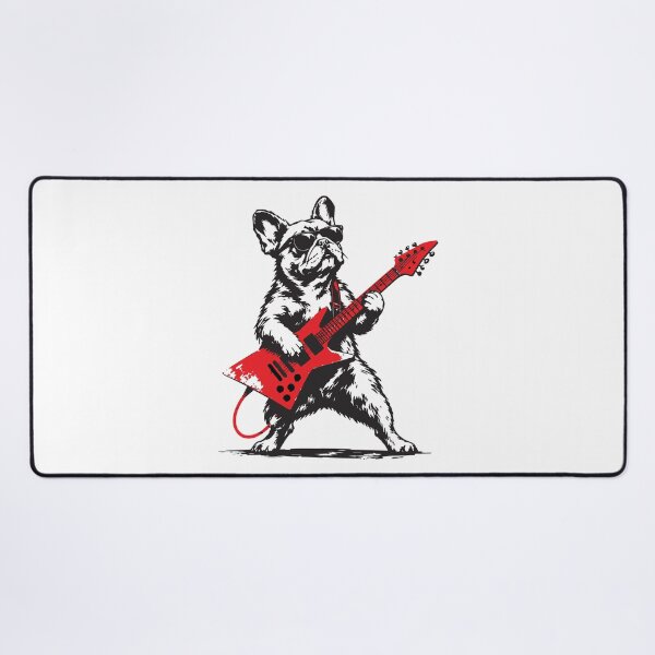 Item preview, Rocker French Bulldog Playing Electric Guitar designed and sold by BrownHorse90s.