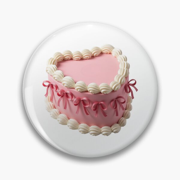 Item preview, Pink Heart Coquette Cake With Ribbon Bows designed and sold by deisgnsbyshane.