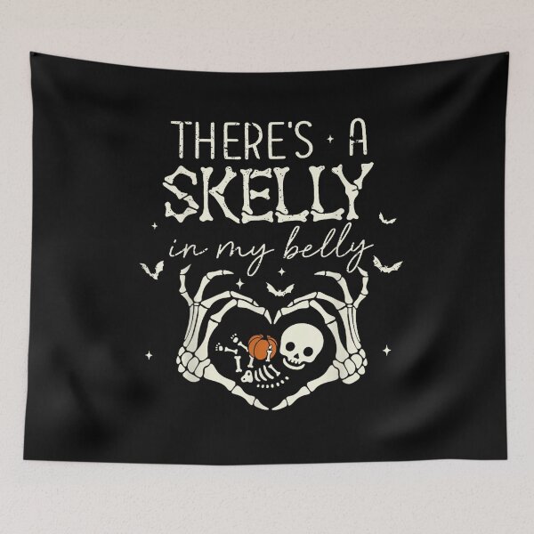 Item preview, There's A Skelly in My Belly Funny Halloween Pregnancy Women  designed and sold by Taniyah Gomes.