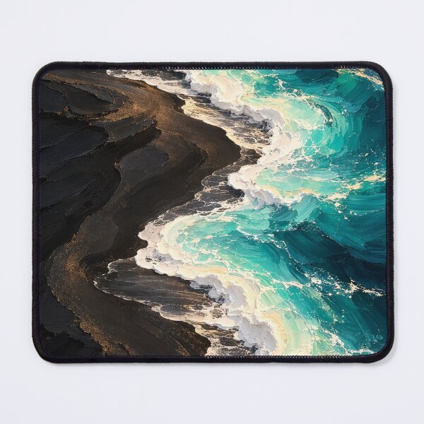 Item preview, Turquoise Waves Along the Shore designed and sold by elarisstudio.