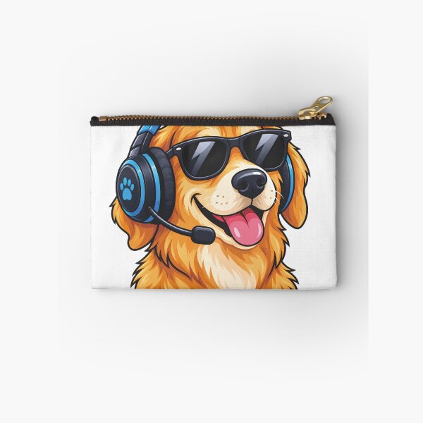 Artikelvorschau, Cooler Golden Retriever mit Headset und Sonnenbrille – Gamer-Illustration entworfen und verkauft von asep edward.