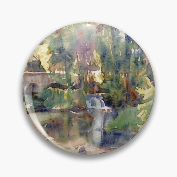Item preview, The Sorgue, a watercolor of the river at Velleron (France) designed and sold by sabellet.