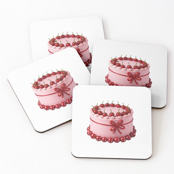 Item preview, Vintage Pink Cherry Cake designed and sold by deisgnsbyshane.