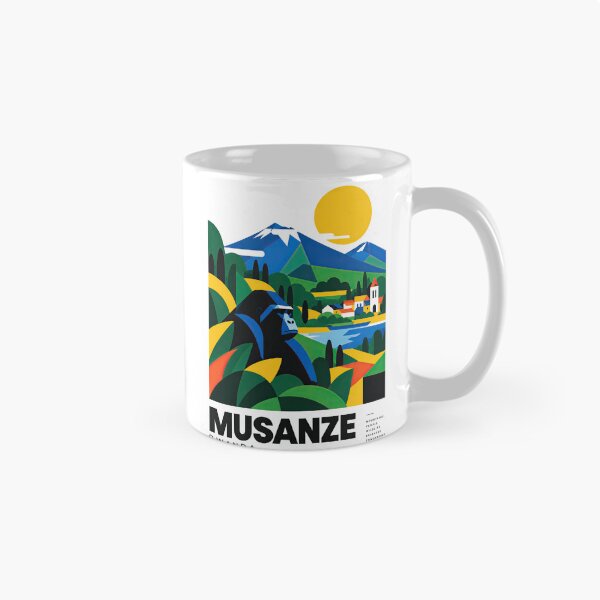 Item preview, Colorful Musanze Rwanda travel poster featuring a mountain designed and sold by ckybe.