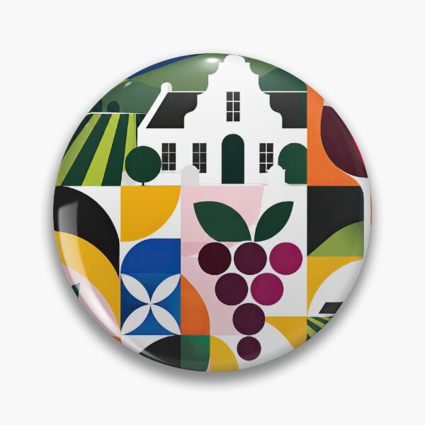 Item preview, Geometric illustrated poster of Stellenbosch, South Africa featu designed and sold by ckybe.