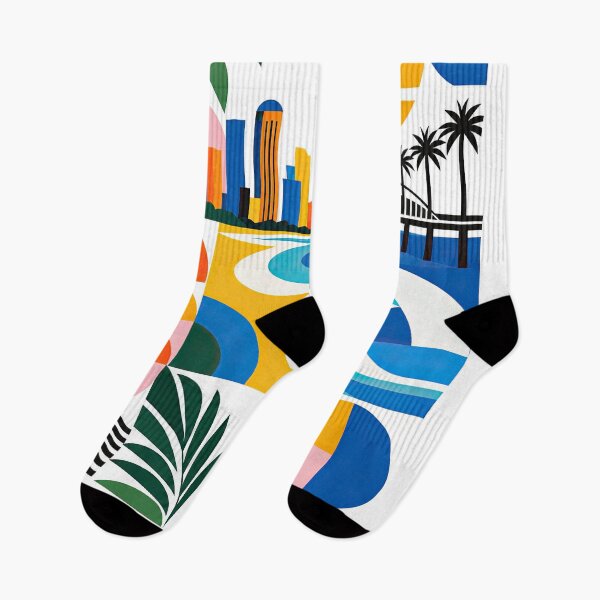 Item preview, Colorful geometric travel poster featuring Durban South Africa designed and sold by ckybe.