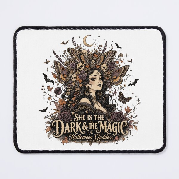 Item preview, Dark and Magic Moth Goddess Gothic Celestial Art designed and sold by SedaMythica.