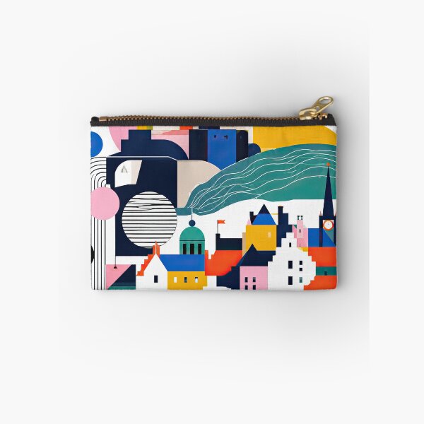 Item preview, Colorful geometric illustration of Edinburgh, Scotland, featurin designed and sold by ckybe.
