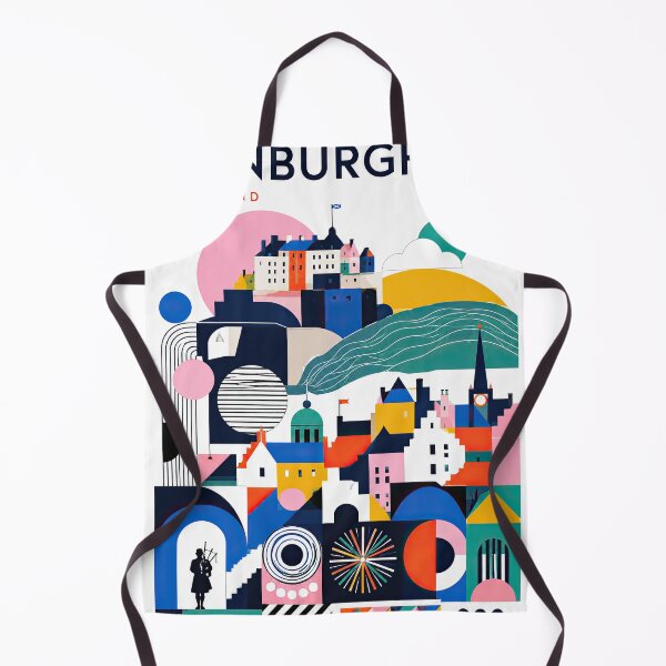 Item preview, Colorful geometric illustration of Edinburgh, Scotland, featurin designed and sold by ckybe.
