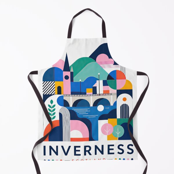 Item preview, Colorful geometric illustration of Inverness, Scotland featuring designed and sold by ckybe.