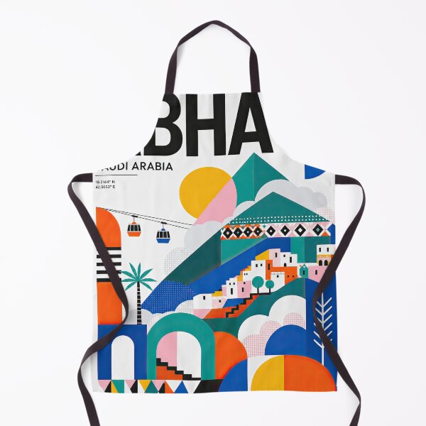 Item preview, Colorful geometric travel poster featuring Abha, Saudi Arabia, designed and sold by ckybe.
