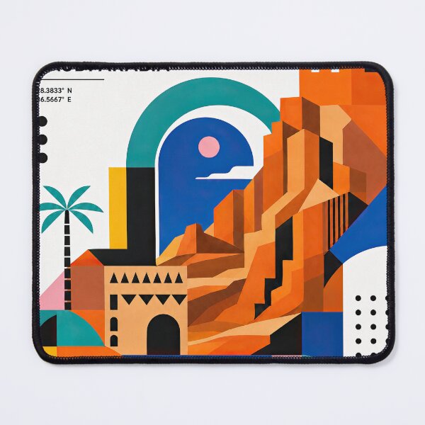 Item preview, Geometric poster illustration of Tabuk, Saudi Arabia, featuring designed and sold by ckybe.