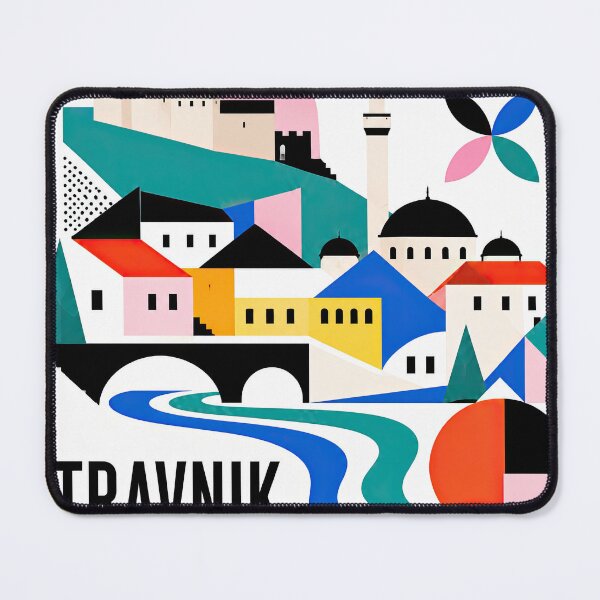 Item preview, Geometric travel poster of Travnik, Bosnia and Herzegovina, designed and sold by ckybe.