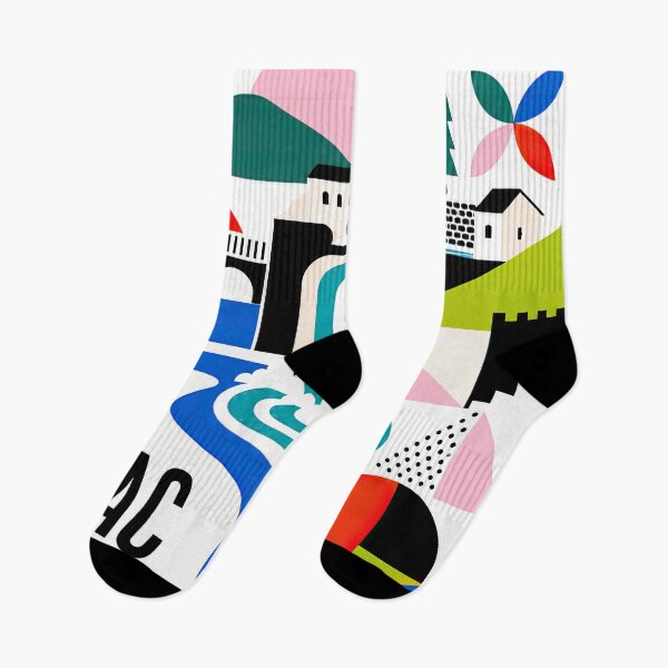 Item preview, Geometric BIHAC city poster depicting a stylized waterfall, designed and sold by ckybe.
