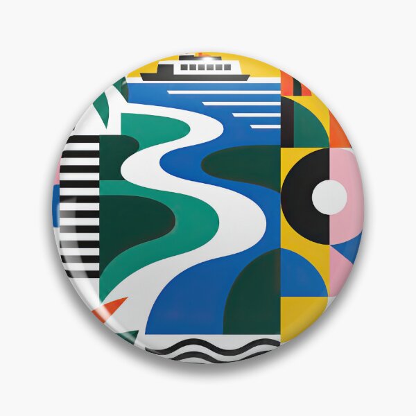 Item preview, Colorful geometric travel poster featuring a tropical coastal designed and sold by ckybe.