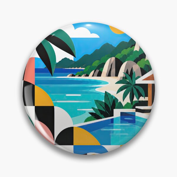 Item preview, Colorful Seychelles travel poster featuring a tropical beach, designed and sold by ckybe.