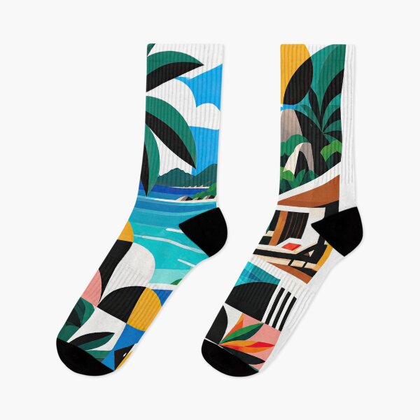 Item preview, Colorful Seychelles travel poster featuring a tropical beach, designed and sold by ckybe.