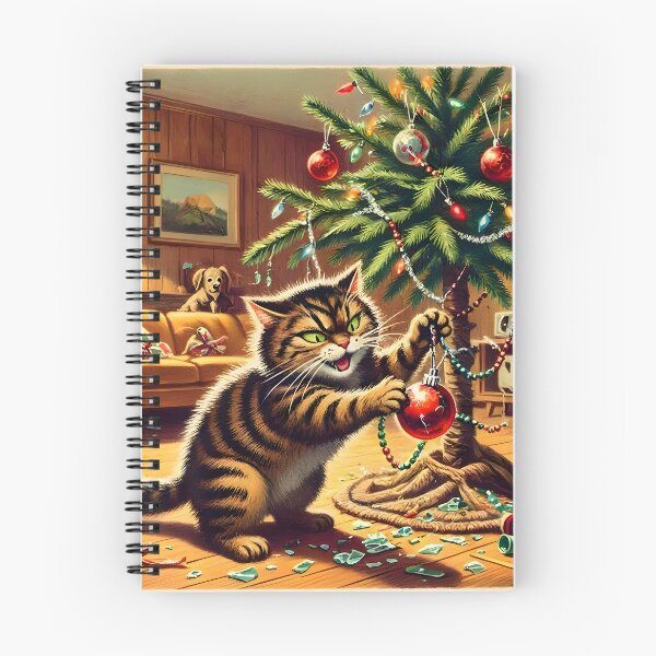 Item preview, Furious Cat Christmas Chaos designed and sold by Sybille-Yates.
