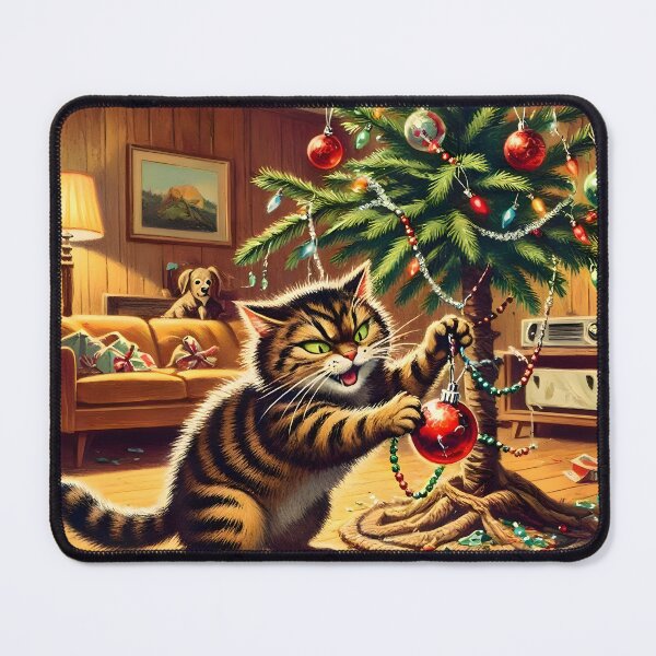 Item preview, Furious Cat Christmas Chaos designed and sold by Sybille-Yates.