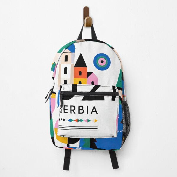 Item preview, Colorful geometric illustration of Uzice, Serbia featuring a designed and sold by ckybe.