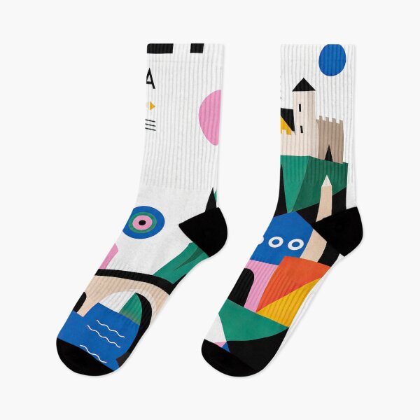 Item preview, Colorful geometric illustration of Uzice, Serbia featuring a designed and sold by ckybe.