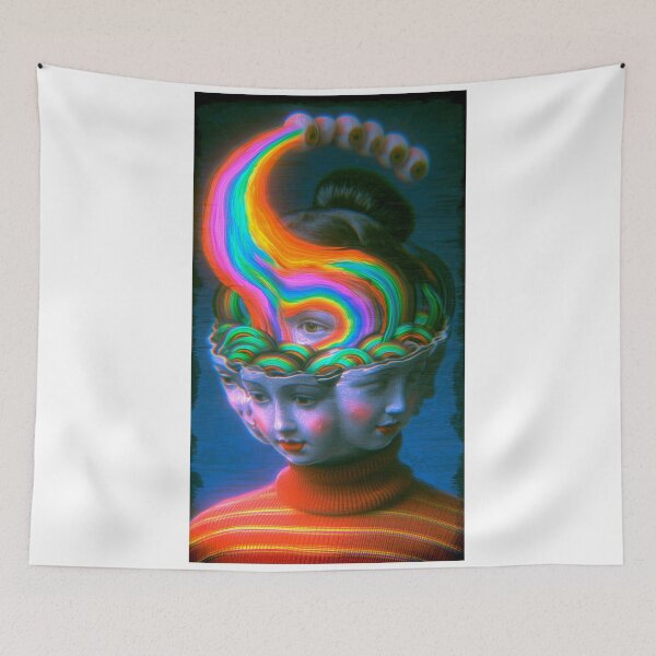 Item preview, The Rainbow Flowing Into A Two-Faced Head's Third Eye designed and sold by MongLongStudio.