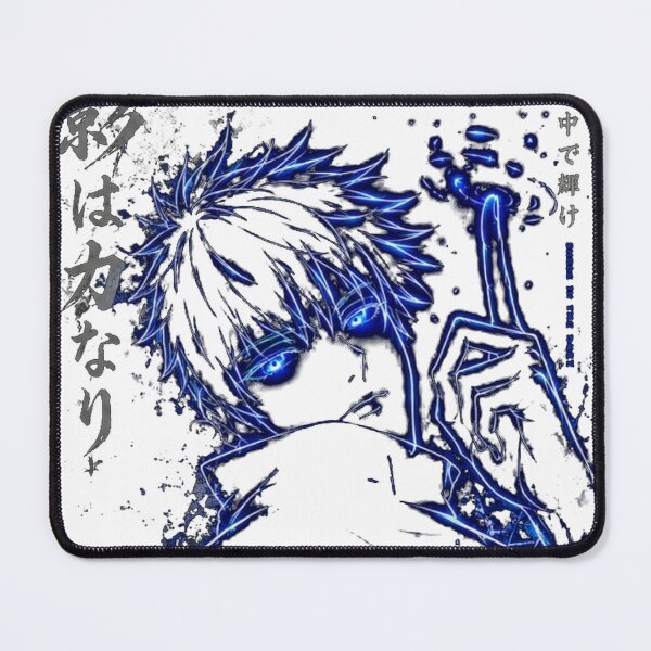 Item preview, Neon Anime Sorcerer Glowing Blue Eyes Shadow Power Dark Aesthetic designed and sold by Picasoshop2.